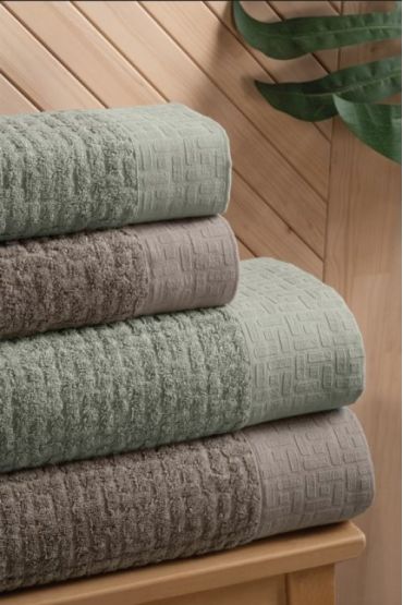  Banyo Seti Koyu Bej Yeşil