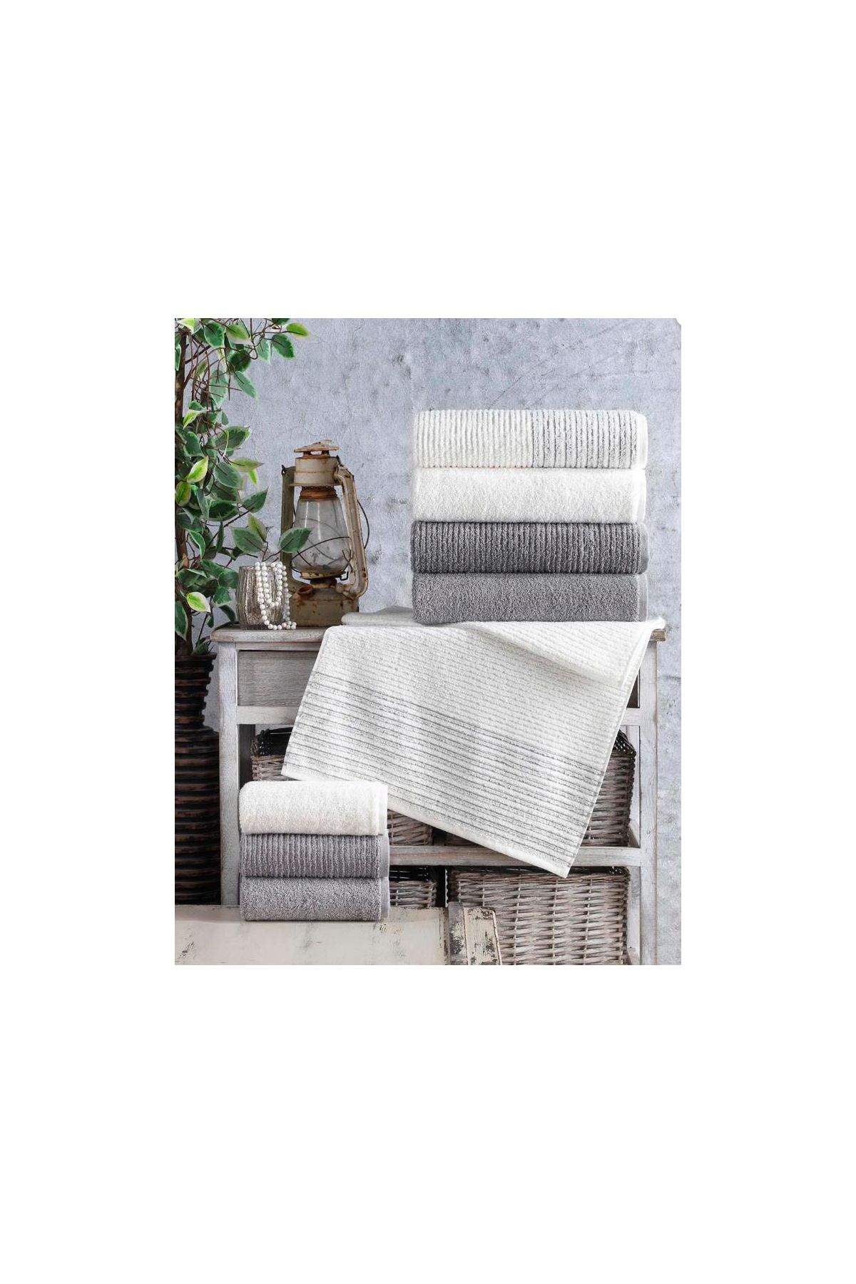 Jakarlı 4´lü 50x90 El Havlusu Lisa