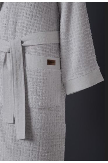 Bambu Bornoz Seti Lisse Coin İvory