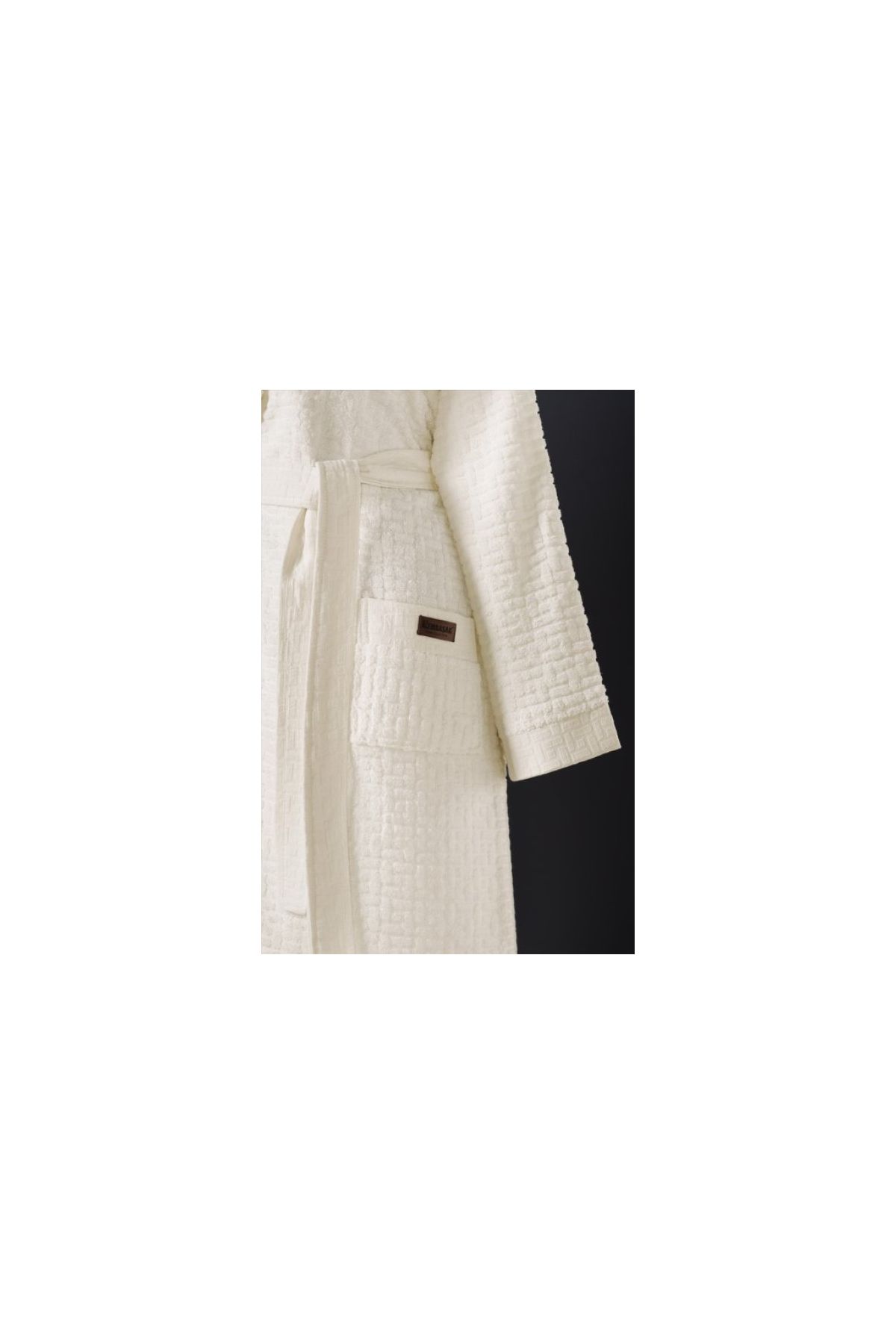 Bambu Bornoz Seti Lisse Coin İvory