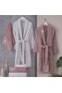 Line - Pamuklu Bornoz Seti - Gül A.Gri
