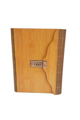 Ahşap Kapaklı Küçük Boy Şifreli Defter