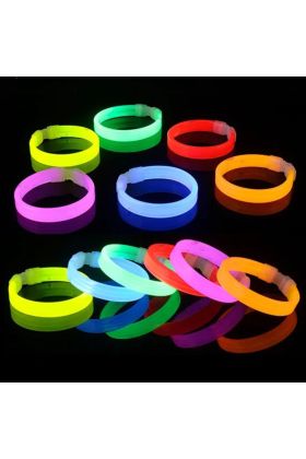 Glow Kalın Bileklik 12’li Set | Baskıya Uygun Renkli Model