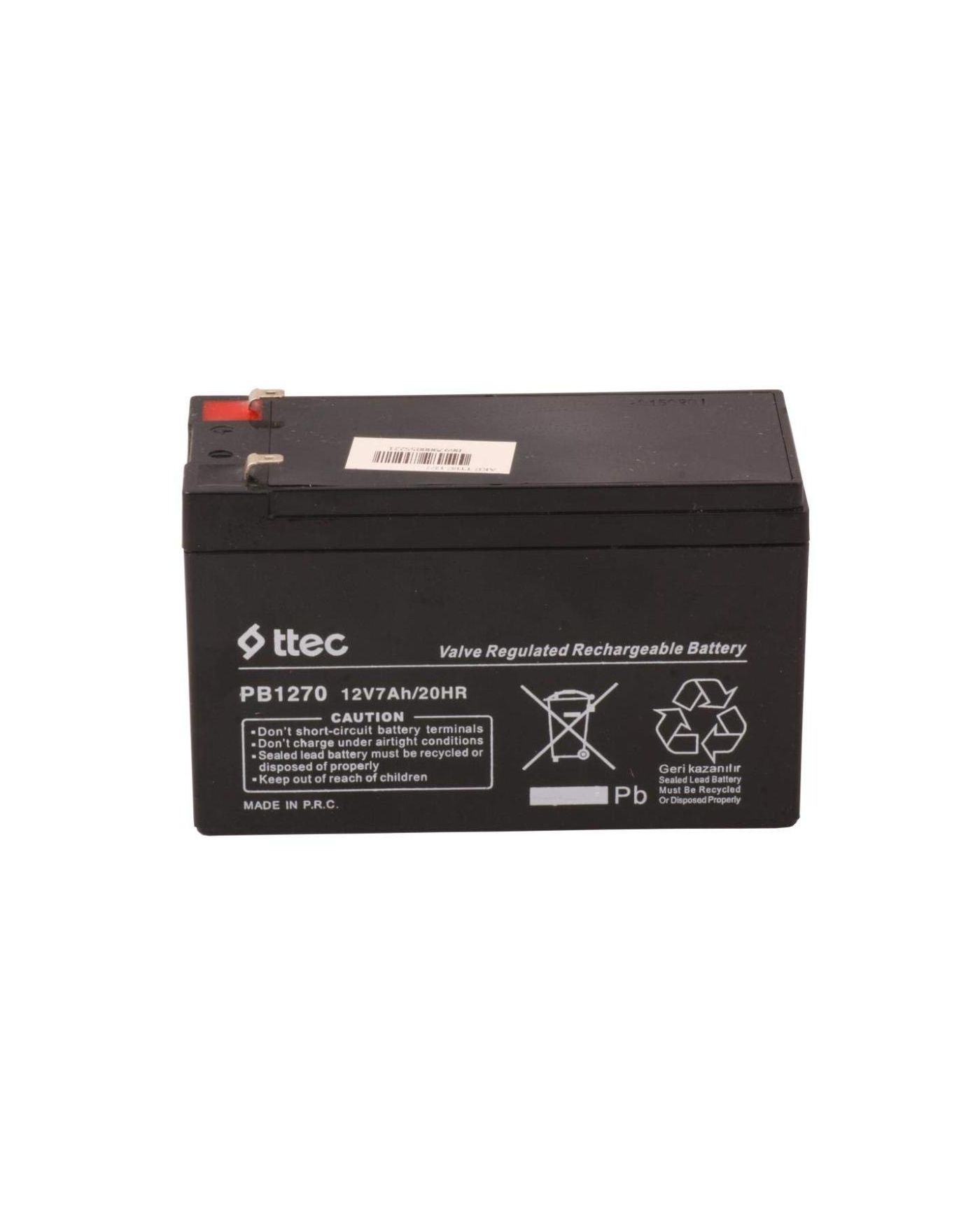 12V 7 AH Kuru Bakımsız Akü