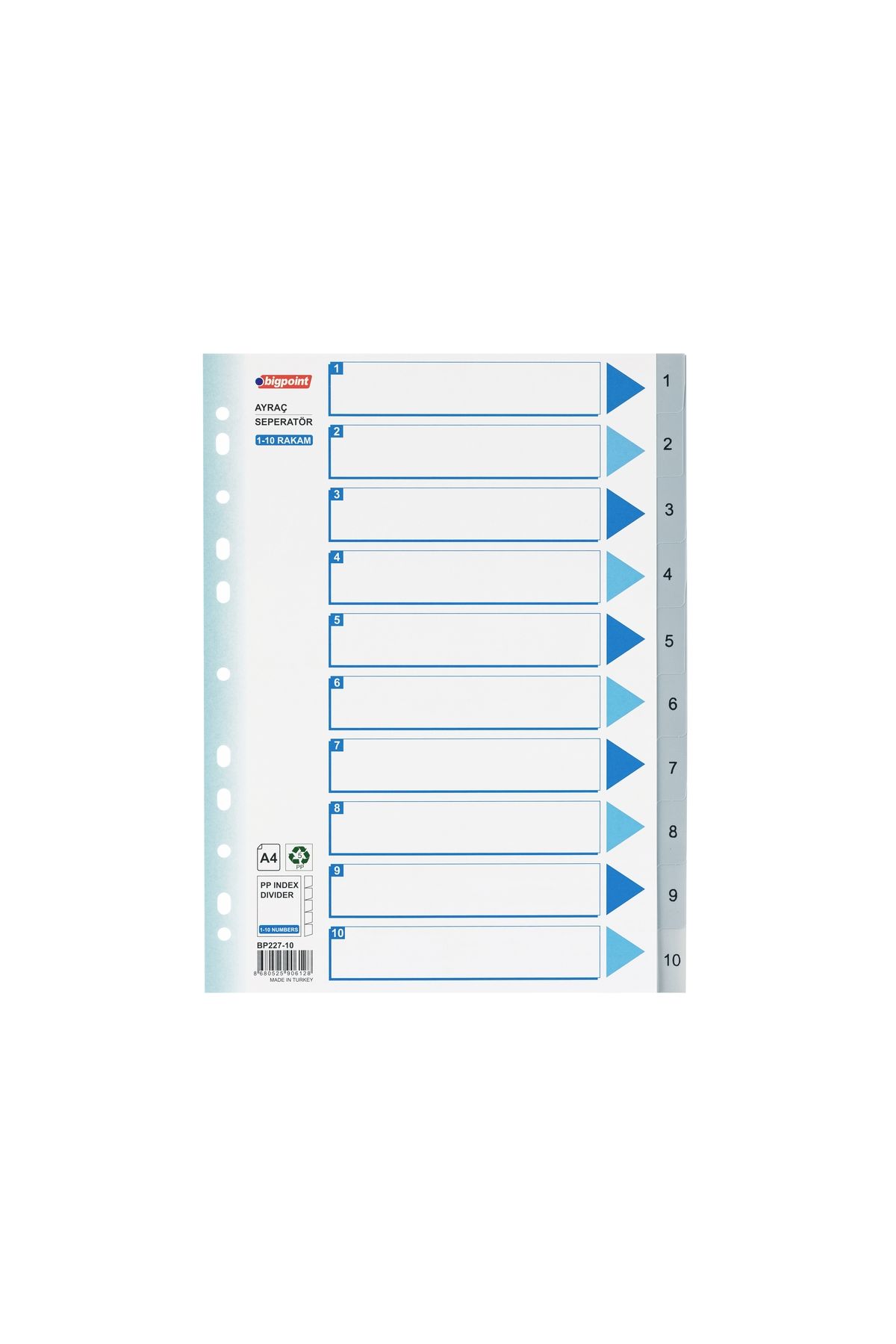 Bigpoint PP Seperatör 1-10 Rakamlı x 30 Adet