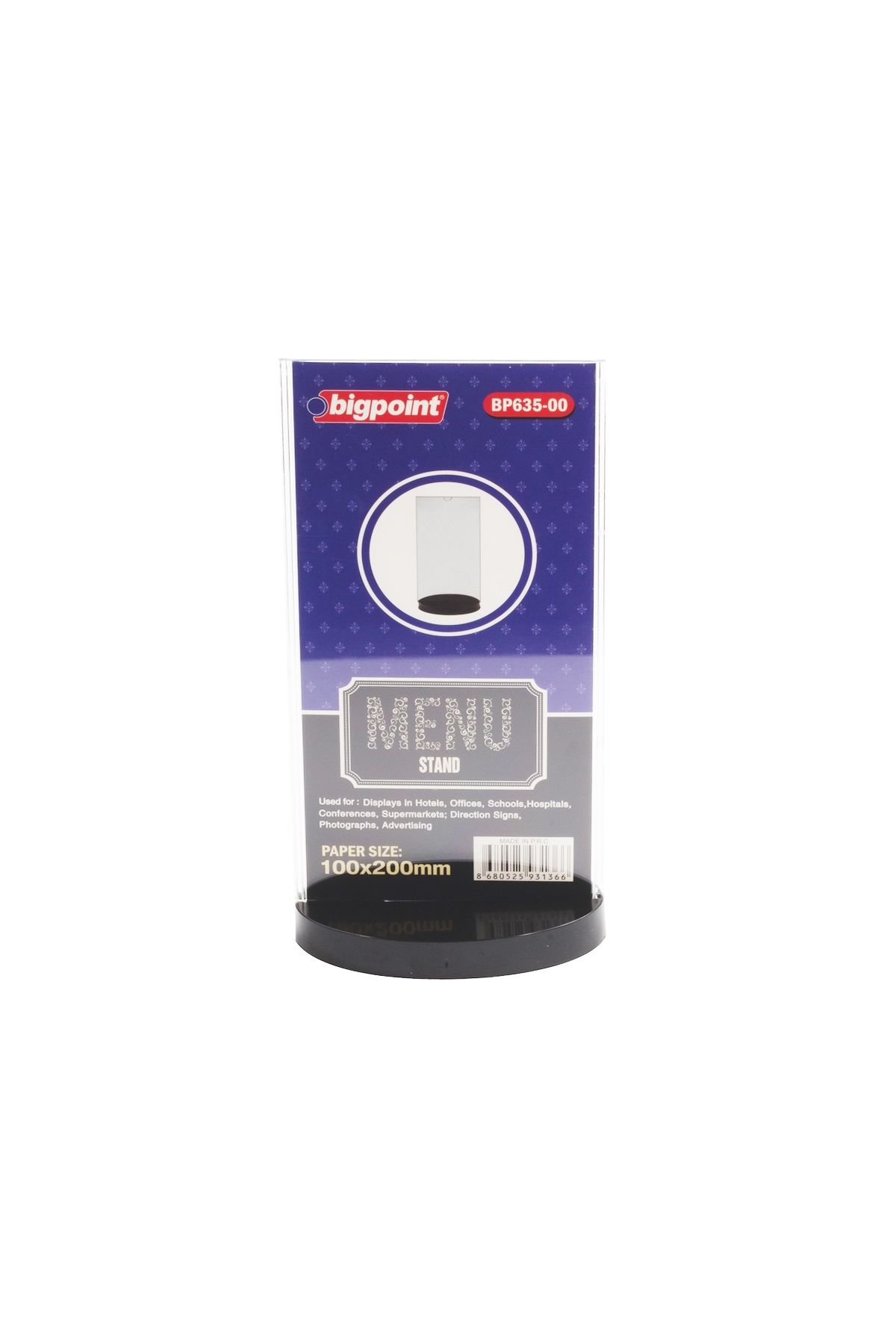 Bigpoint Düz Menü Standı 100x200mm x 3 Adet
