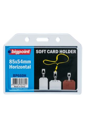 Bigpoint Kart Kabı Yatay Şeffaf 85x54mm x 5 Adet