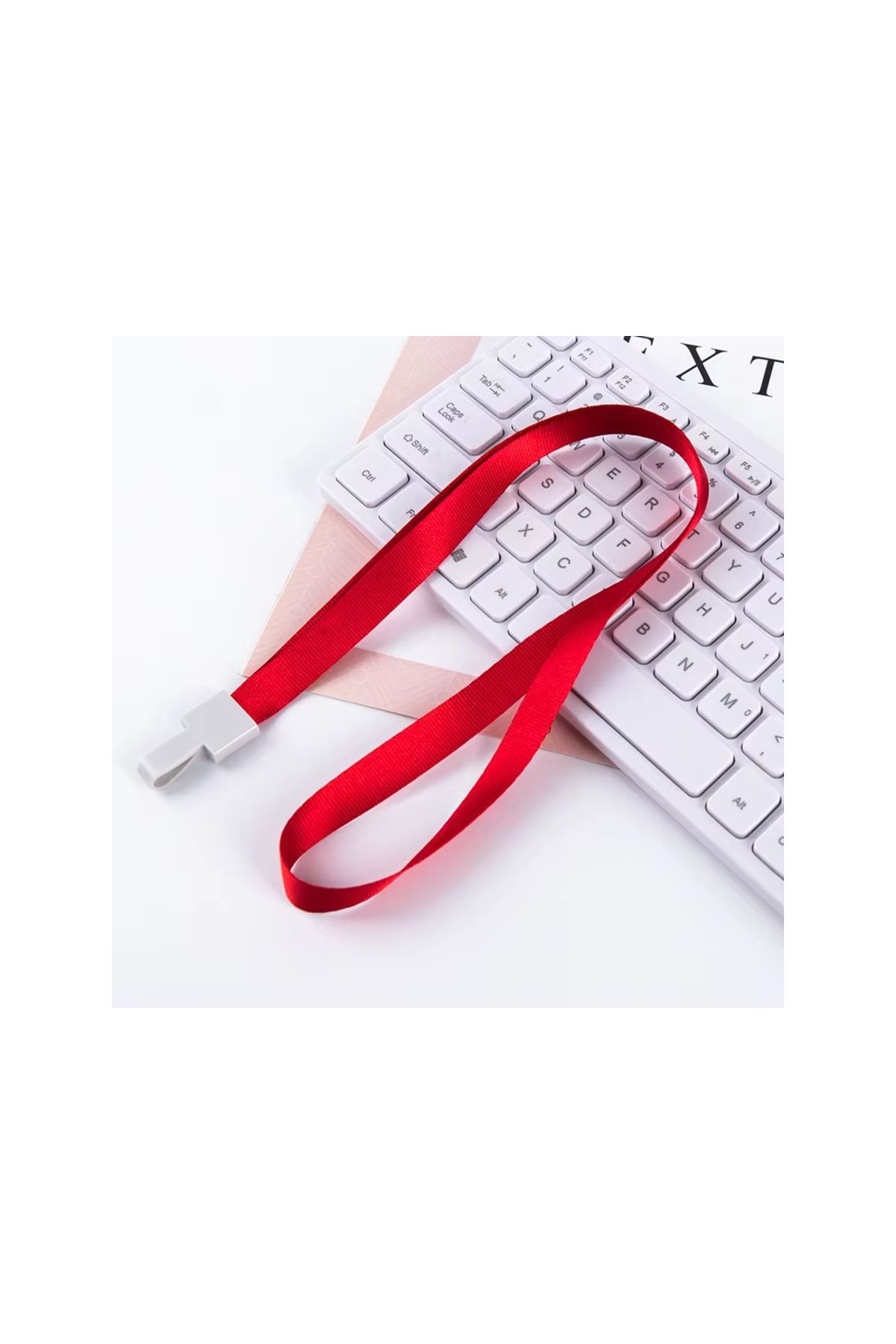 Bigpoint Klipsli Yaka İpi Kırmızı x 50 Adet