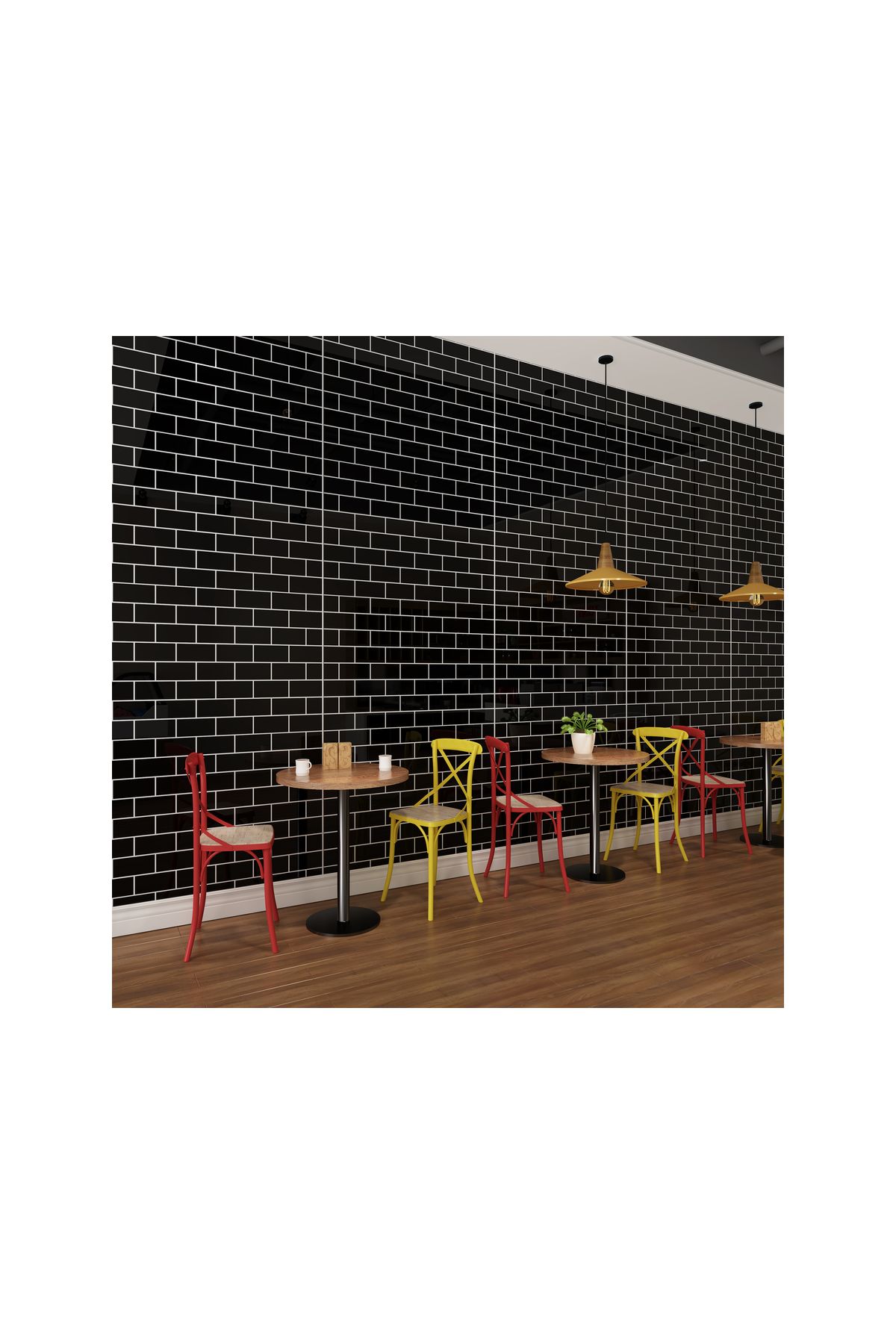 Bigpoint Yapışkanlı Tezgah Kaplama Folyosu 60x30cm Siyah 6'lı Paket x 12 Paket