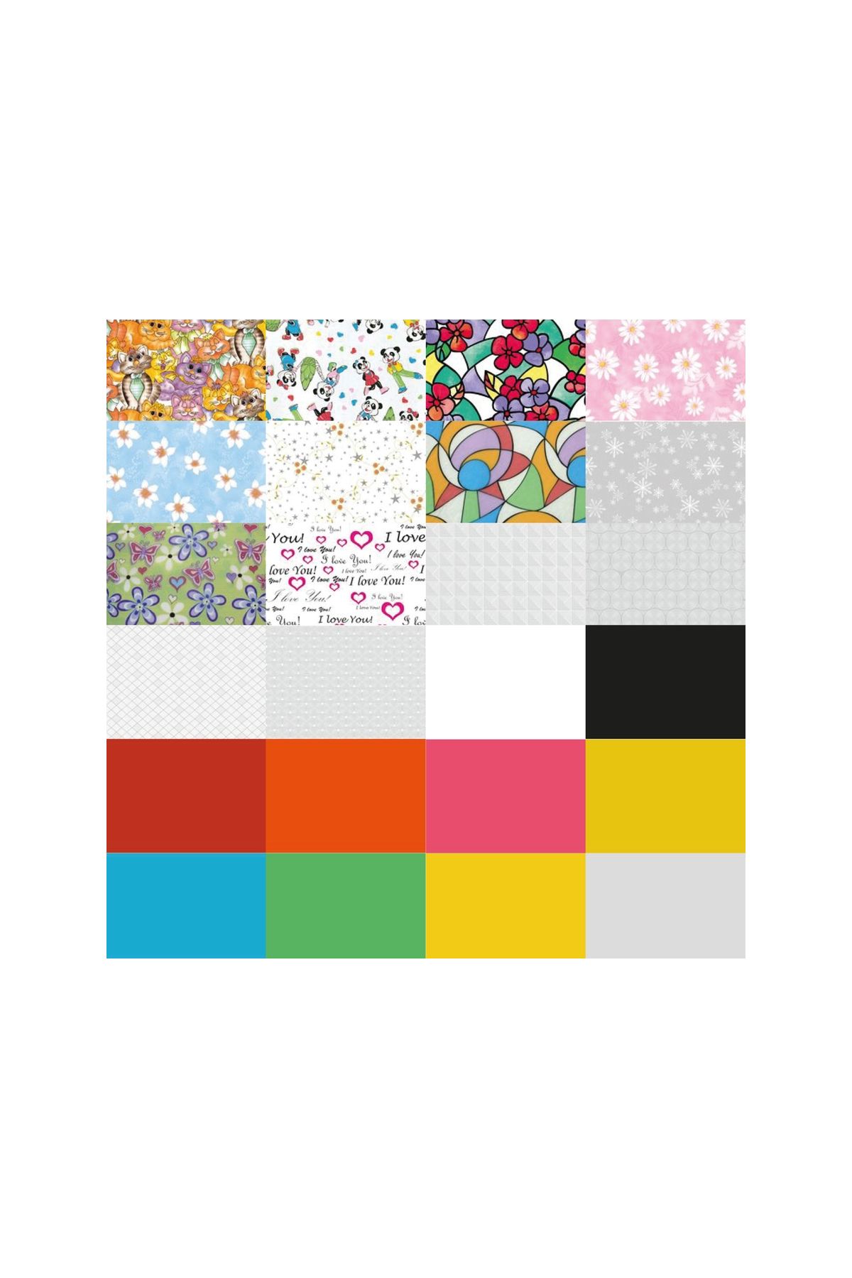 Bigpoint Yapışkanlı Folyo 2m Karışık Desenler x 24 Rulo