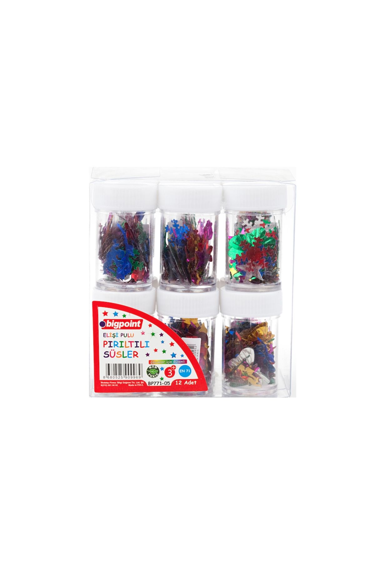 Bigpoint Elişi Pulu Pırıltılı Süsler x 12 Adet