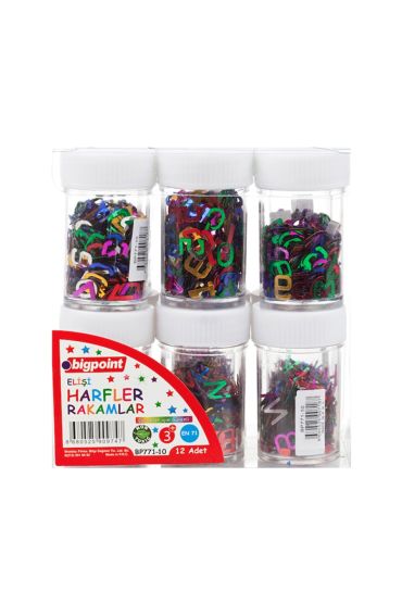 Bigpoint Elişi Harfler ve Rakamlar x 12 Adet