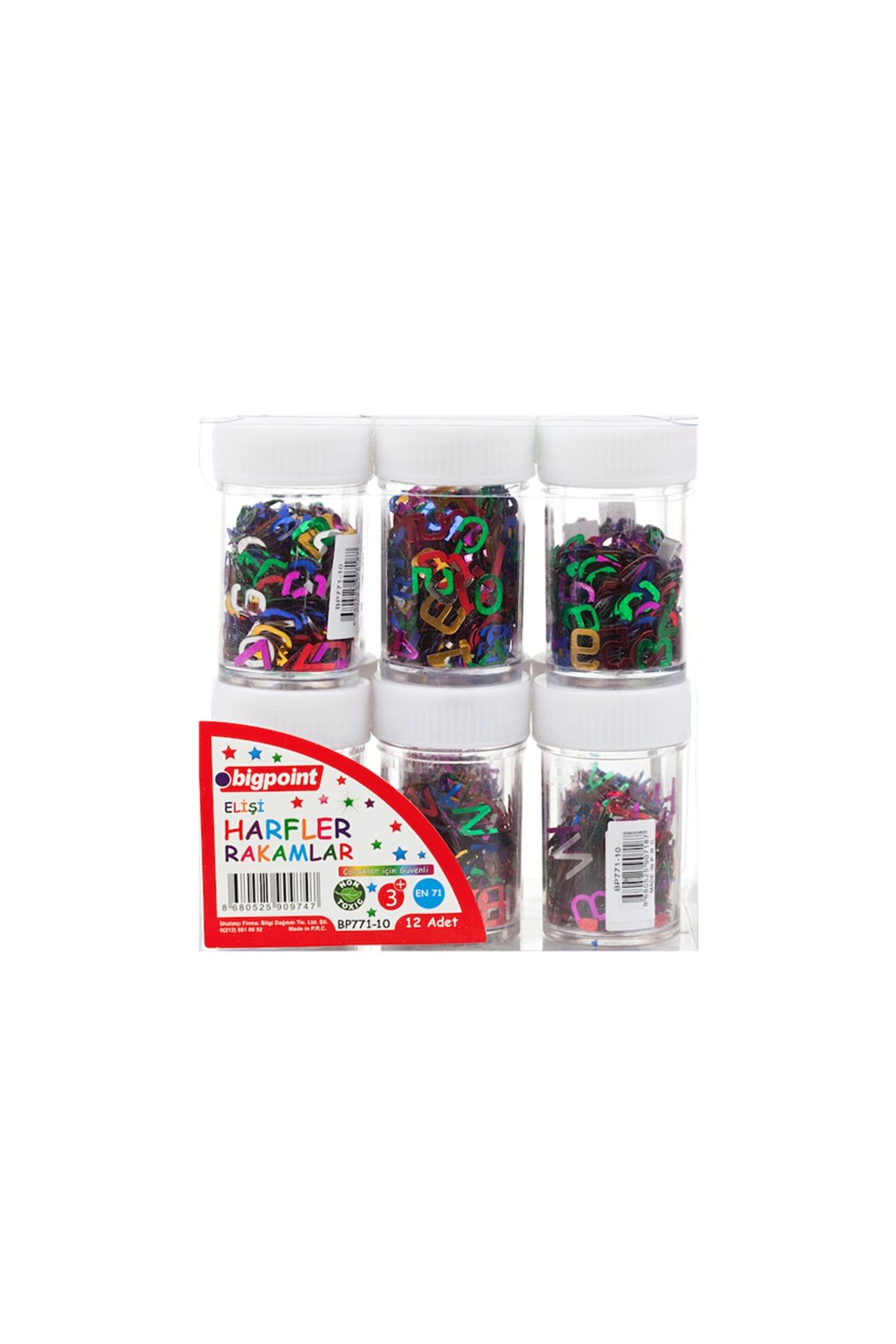 Bigpoint Elişi Harfler ve Rakamlar x 12 Adet