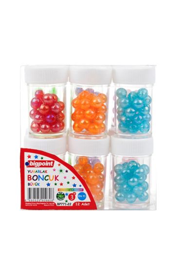 Bigpoint Yuvarlak Boncuk (Büyük Boy) x 12 Adet