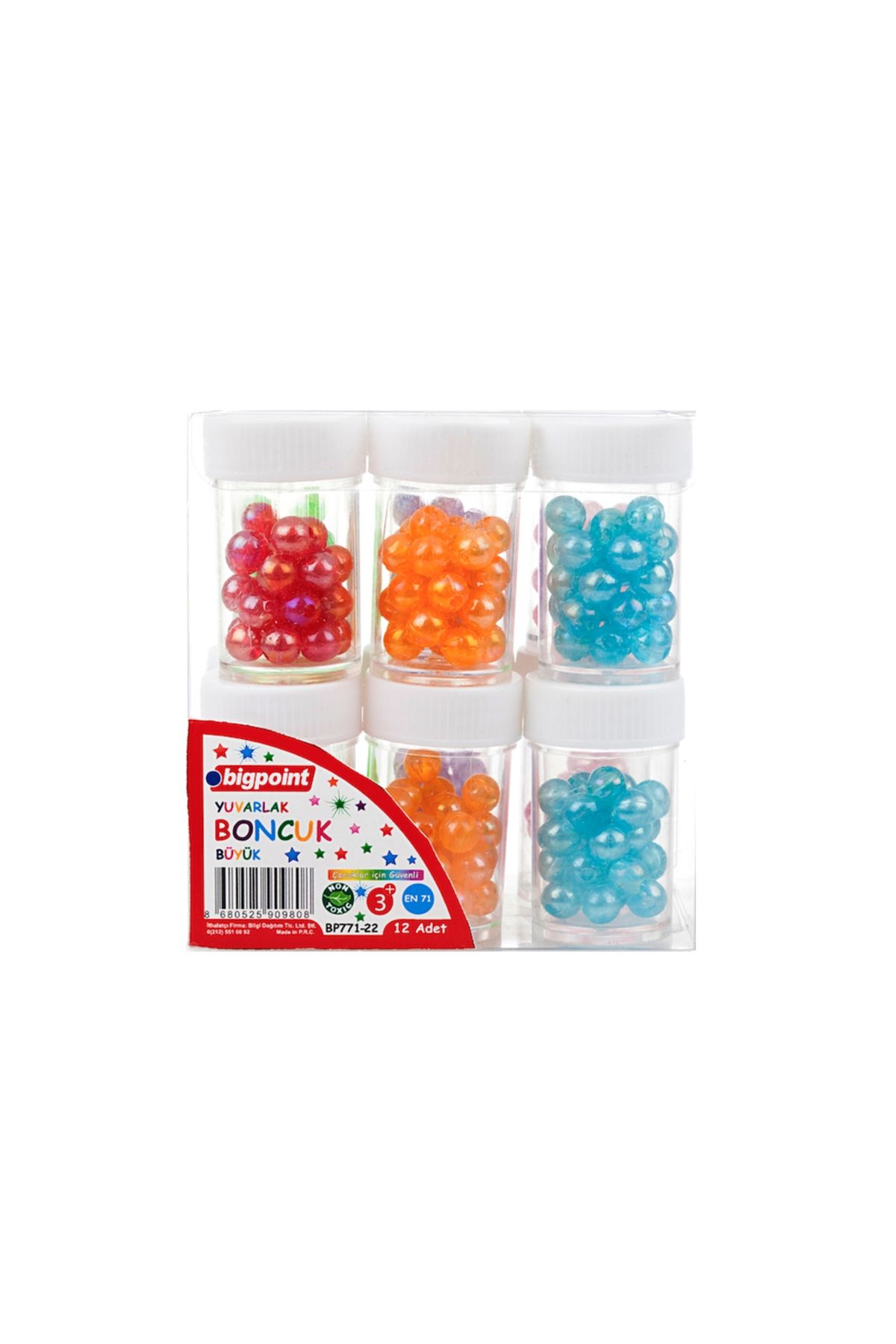 Bigpoint Yuvarlak Boncuk (Büyük Boy) x 12 Adet