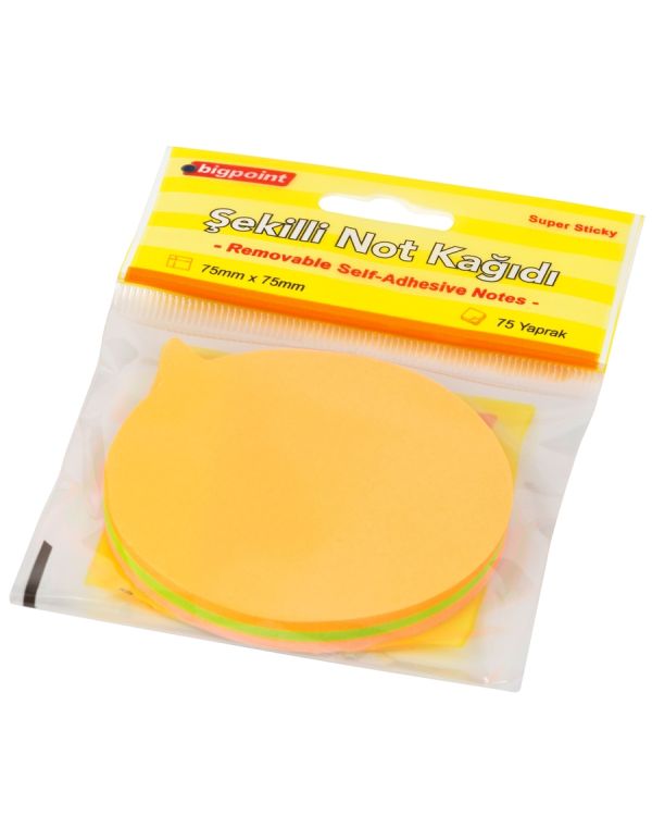 Bigpoint Şekilli Not Kağıdı Konuşma Balonu 75 Yaprak x 12 Adet