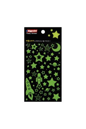 Bigpoint Sticker Fosforlu Uzay x 15 Adet