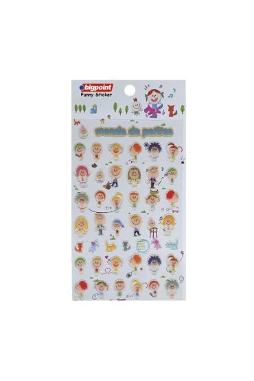 Bigpoint Sticker Kabartmalı Çocuklar x 15 Adet