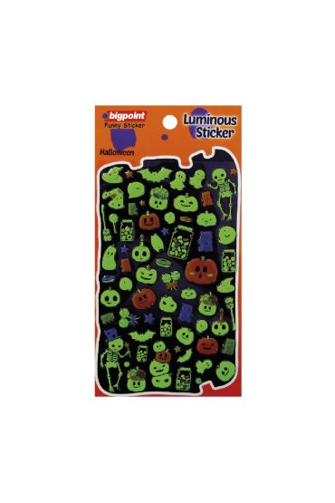 Bigpoint Sticker Fosforlu İskeletler ve Hayaletler x 15 Adet