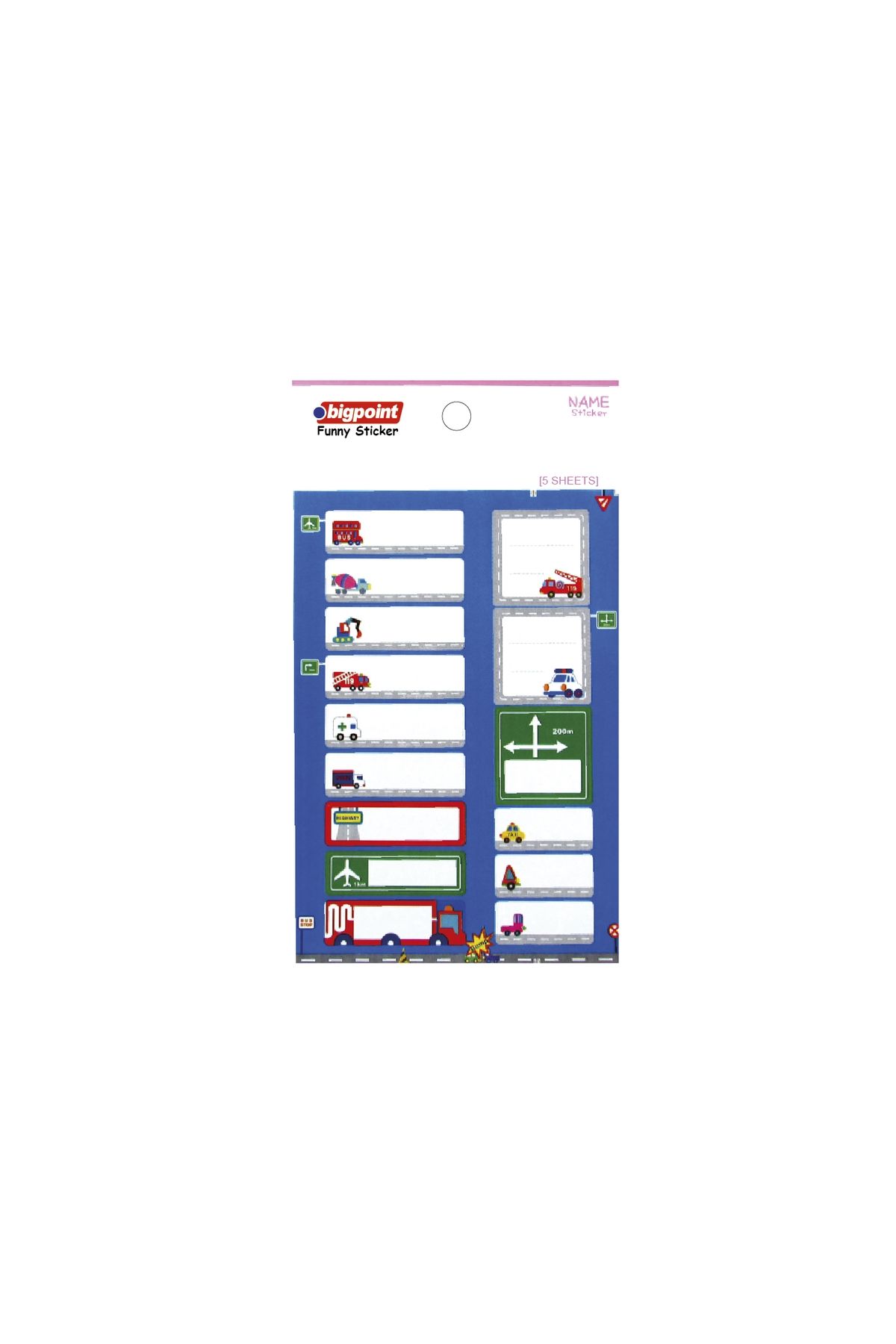 Bigpoint Sticker School Arabalar 5 Yaprak x 15 Adet