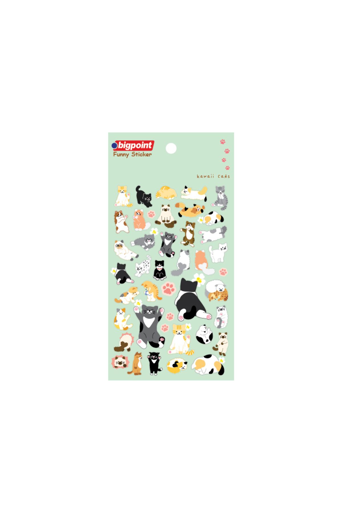 Bigpoint Sticker Kawaii Kedileri x 15 Adet