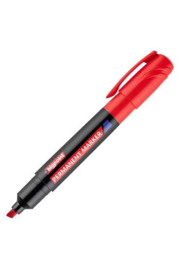 Bigpoint Permanent Markör Jumbo Kesik Uç Kırmızı x 12 Adet