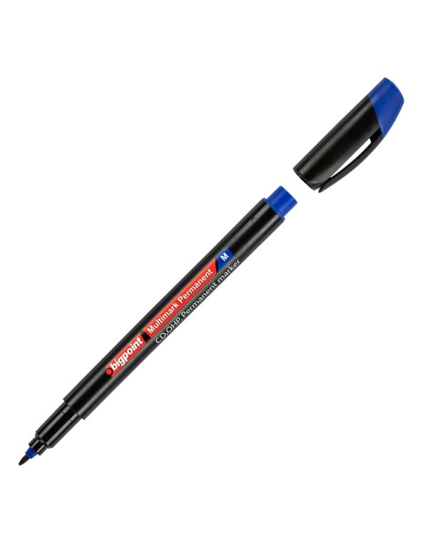 Bigpoint OHP Permanent (Asetat) Kalem M Mavi x 12 Adet