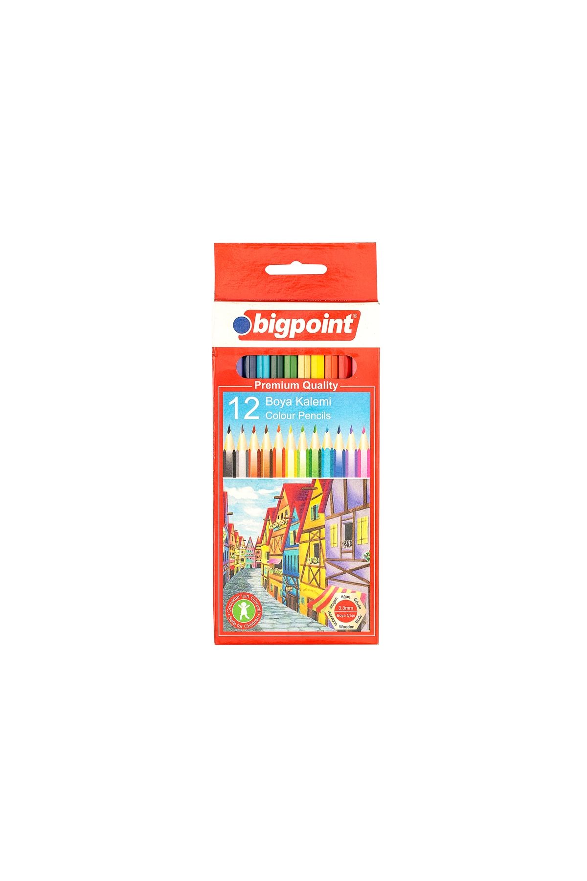 Bigpoint Kuru Boya Kalemi 12 Renk x 12 Adet