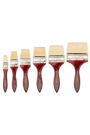 Bigpoint 105 Serisi Doğal Kıl Yassı Zemin Fırçası No: 1" x 12 Adet