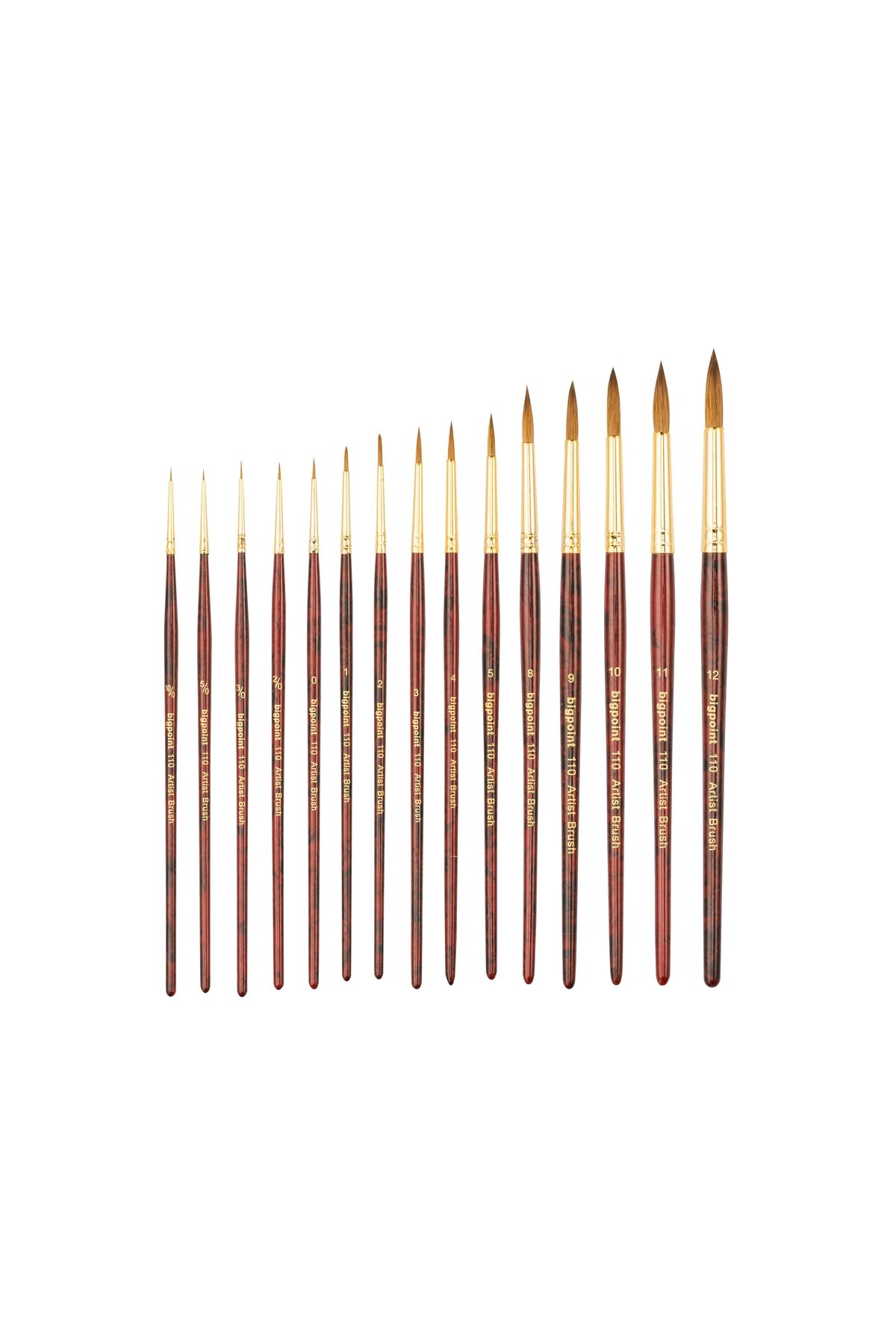 Bigpoint 110 Serisi Samur Kolinsky Yuvarlak Fırça No: 6 x 12 Adet