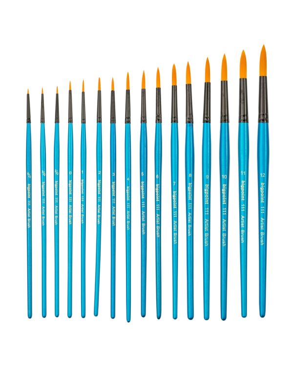 Bigpoint 111 Serisi Golden Sentetik Kıl Yuvarlak Fırça No: 1 x 12 Adet