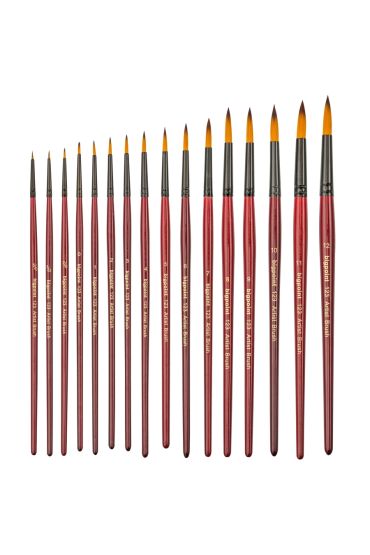 Bigpoint 123 Serisi Sentetik Kıl Yuvarlak Fırça No: 1 x 12 Adet