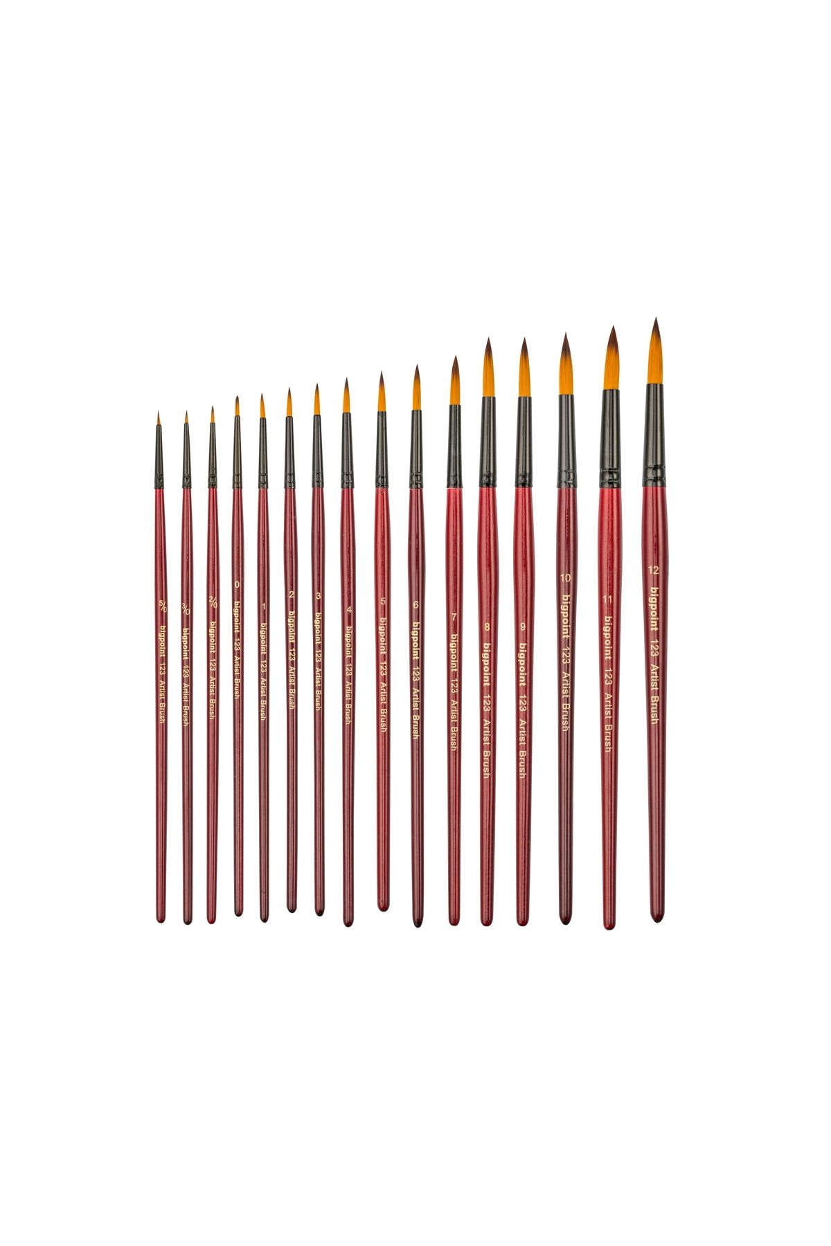 Bigpoint 123 Serisi Sentetik Kıl Yuvarlak Fırça No: 6 x 12 Adet