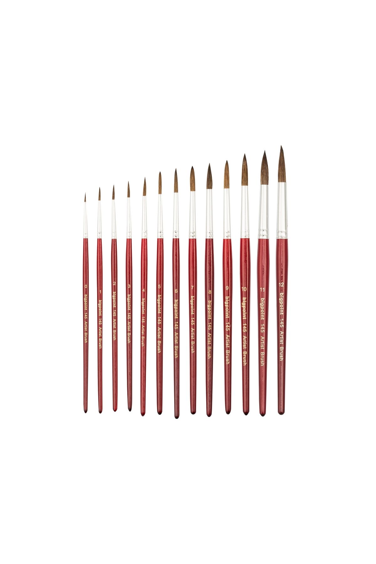 Bigpoint 145 Serisi Midilli Kılı Yuvarlak Fırça No: 8 x 12 Adet