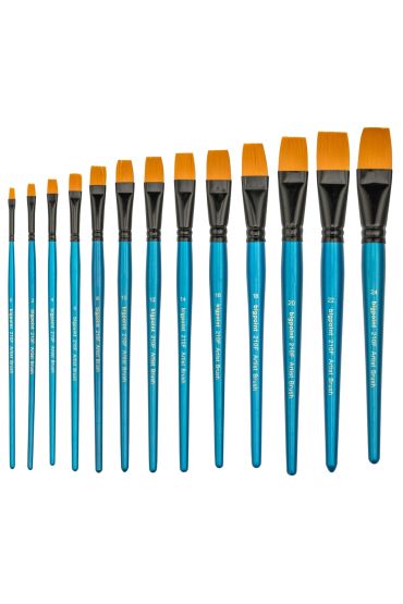 Bigpoint 210F Serisi Sentetik Kıl Düz Kesik Fırça No: 6 x 12 Adet