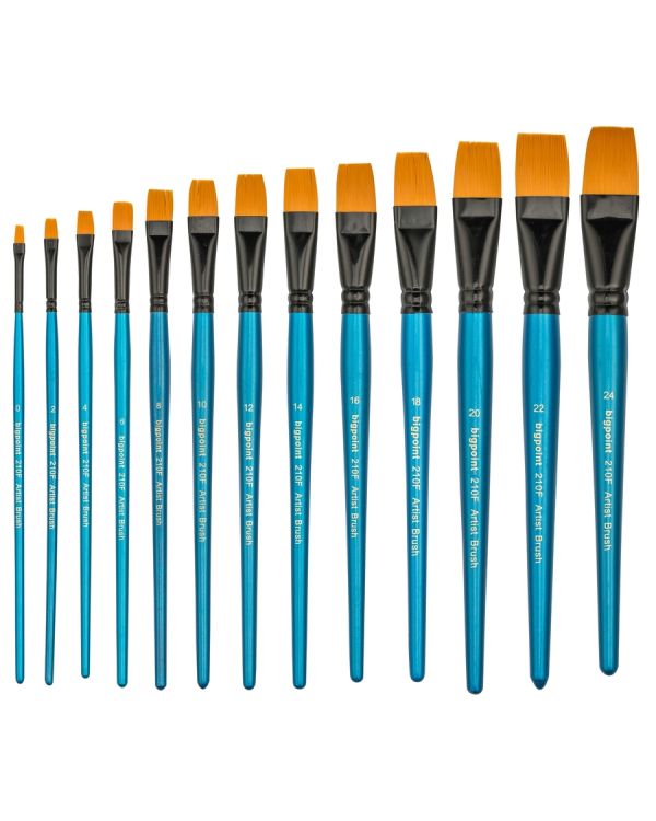 Bigpoint 210F Serisi Sentetik Kıl Düz Kesik Fırça No: 12 x 12 Adet