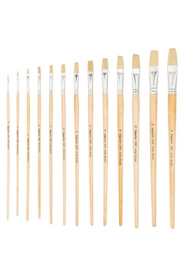 Bigpoint 258F Serisi Doğal Kıl Düz Kesik Fırça No: 22 x 12 Adet