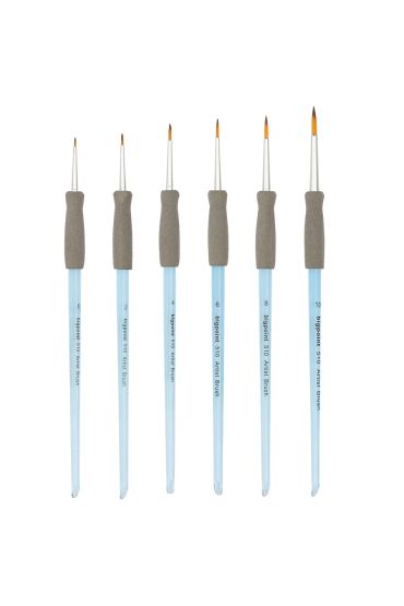 Bigpoint 510 Serisi Sentetik Kıl Akrilik Sap Yuvarlak Fırça No: 0 x 12 Adet