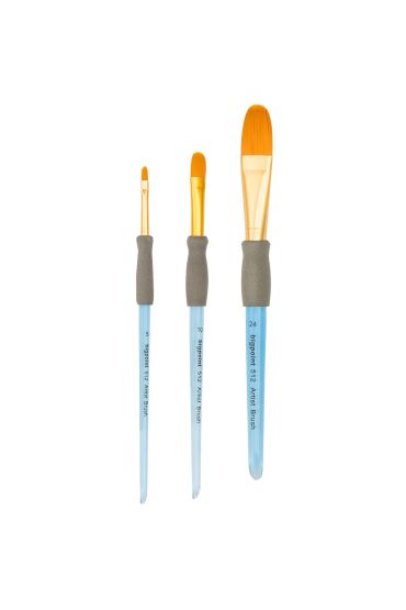 Bigpoint 512 Serisi Sentetik Kıl Akrilik Sap Kedi Dili Fırça No: 10 x 12 Adet