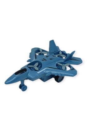 Sürtmeli Döner 4 Pervaneli Uçak - Mavi