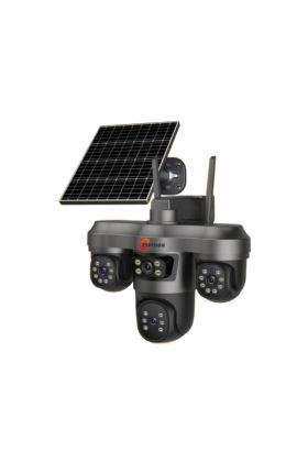 O-Kam Es-5604 4G Solar AOV 4 Lens Kamera 16W Panel