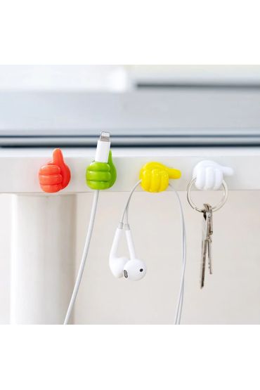 10 Adet Renkli Ok İşareti Kablo Sabitleyici Klipsler Kablo Düzenleyici Tutucu Yapışkanlı Askı