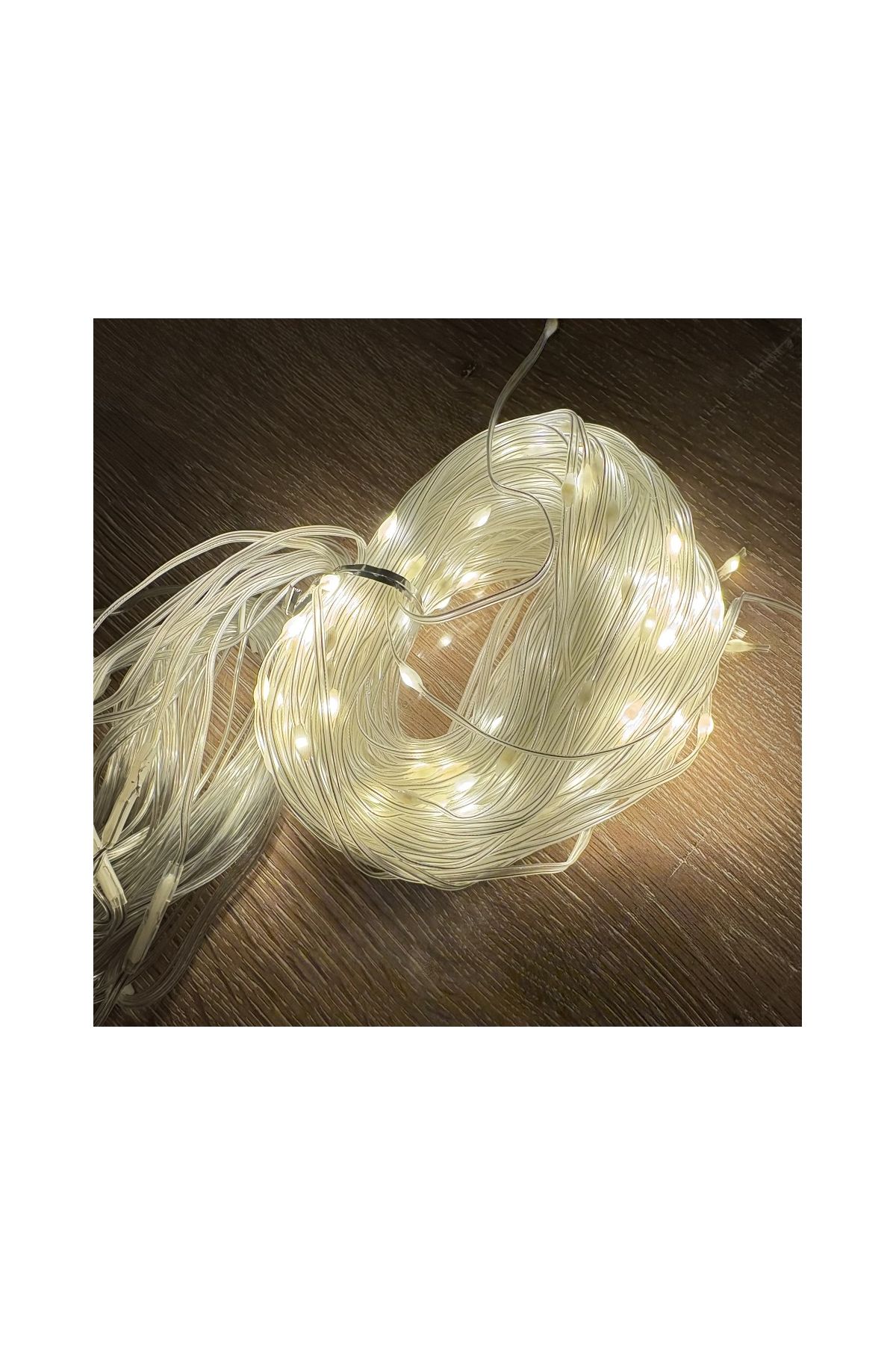 2 x 2 Perde Led 192 Led Sarı Işık MZ-14-6