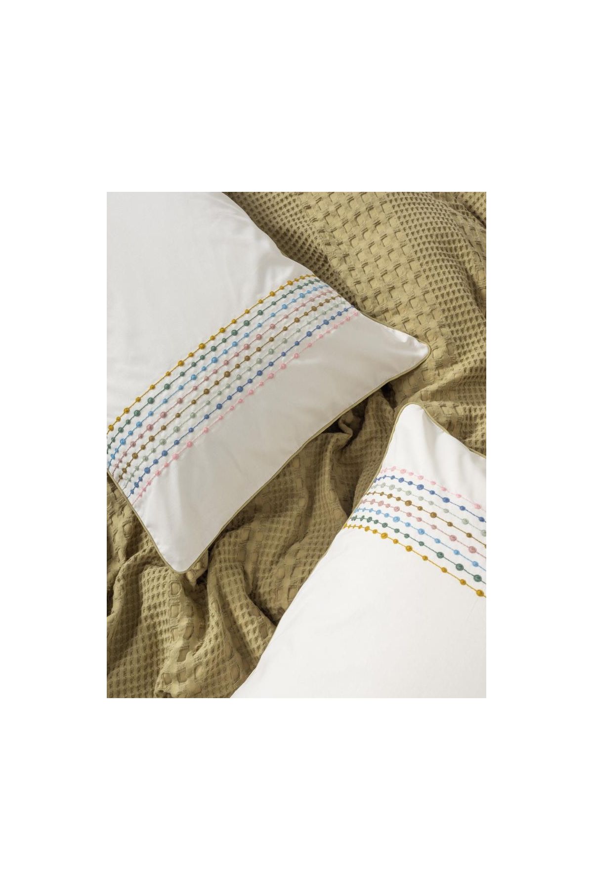 Aura Çift Kişilik Pike Takımı Pebble Hardal