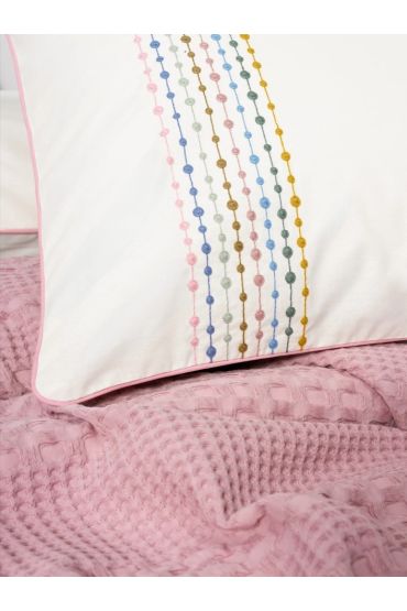 Aura Çift Kişilik Pike Takımı Pebble Pembe