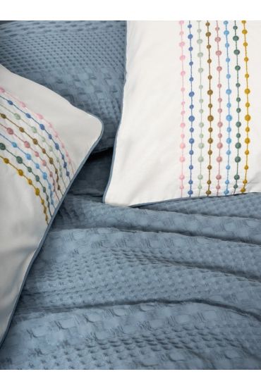 Aura Çift Kişilik Pike Takımı Pebble İndigo