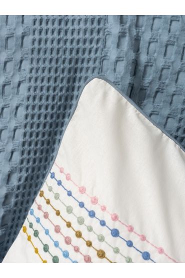 Aura Çift Kişilik Pike Takımı Pebble İndigo