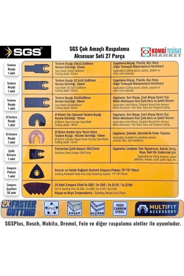  1880 Raspalama Seti 27 Parça