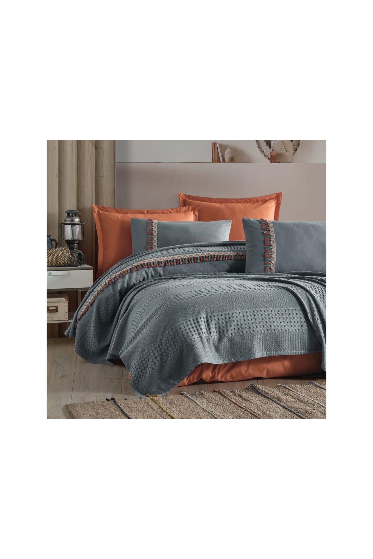 Pike Takımı Çift Kişilik Bohemline V1 Gri