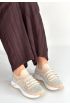 Ceas Bej Triko Bağcıklı Spor Ayakkabı